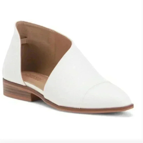 Catherine Malandrino White Zwan d'Orsay Flats in White Size 8.5 - Picture 1 of 3